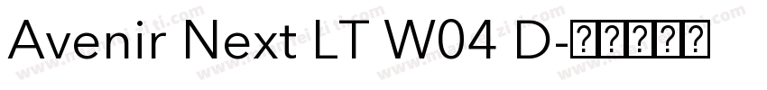 Avenir Next LT W04 D字体转换
